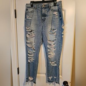 Kancan high rise distressed jeans 13/30